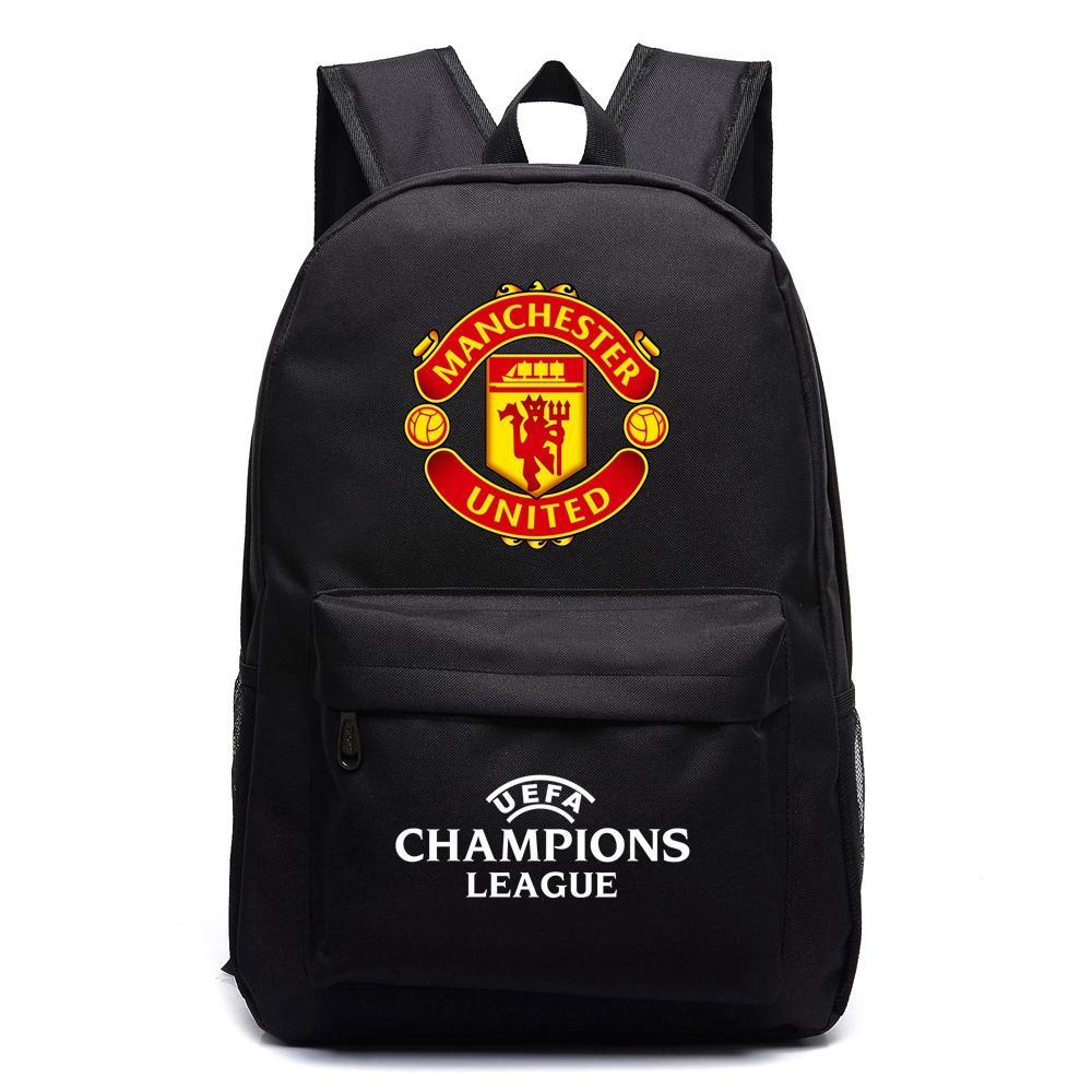ปีศาจแดง แมนเชสเตอร์ ยูไนเต็ด FC Mochila de Ombro de Futebol em Tornedo กระเป๋าผ้าใบแมนเชสเตอร์ยูไนเต็ดแชมเปี้ยนส์คัพกระเป๋านักเรียน