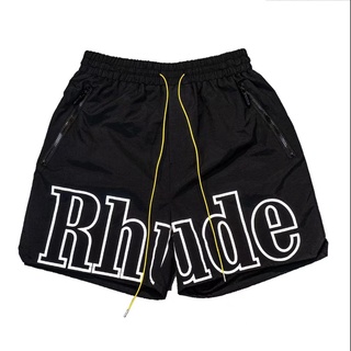 ❤พร้อมส่ง❤ Rhude กางเกงขาสั้นลําลอง พิมพ์ลายตัวอักษร สะท้อนแสง 3 เมตร สไตล์ฮิปฮอป สตรีท เหมาะกับฤดูร้อน สําหรับผู้หญิง