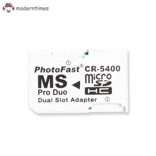 mt micro sd tf to memory stick ms pro duo psp card dual 2 slot อะแดปเตอร์การ์ดหน่วยความจําสีขาว