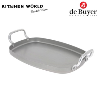 de Buyer 5640.01 Smooth Grill with Mineral Handles 38 x 26cm / กระทะเหล็ก