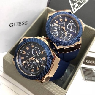 Guess✨ แท้ (เครื่องหิ้ว)  ตัวเรือนสายยาง🌸พร้อมกล่อง + อุปกรณ์  รับประกันตัวเครื่อง 1ปี Code:W10D150165