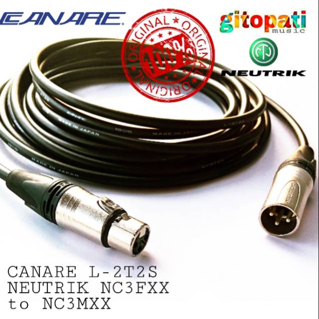 Canare L-2t2s vs Neutrik NC3FXX ถึง NC3MXX เดิม 3 เมตร