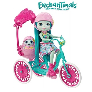 Enchantimals ตุ๊กตา เอนเชนติมอล พี่เต่าขี่จักรยานสามล้อ Built for Two Doll Set ของแท้ babyshopytoys