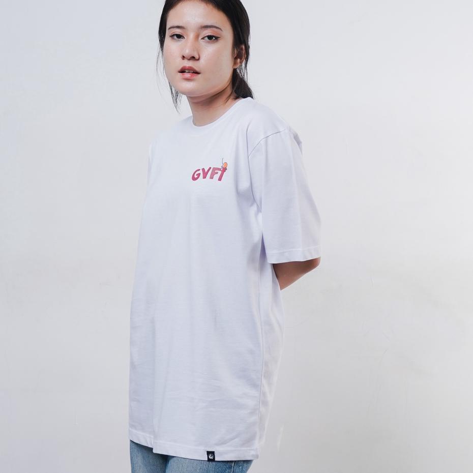 ดีมาก. เสื้อยืดสีขาว GVFI Flurry