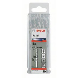 BOSCHดอกสว่านโลหะ HSS-G, DIN 338ขนาด9/32" x 69 x 109 mm(7.1มิล)(จำนวนแพ็ค 10 ชิ้น)