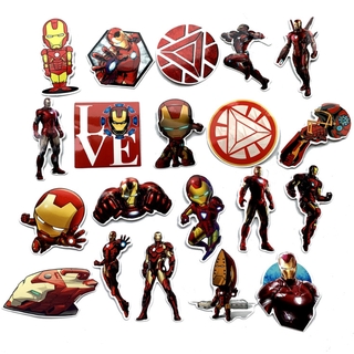 ⚡พร้อมส่ง⚡50ชิ้น ไอรอนแมน iron man mavel มาเวล โทนี่ พลาสติกกันน้ำ สีคมชัด