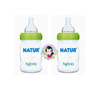 เนเจอร์ ขวดนมปากกว้าง ไฮบริโอ ขนาด 4oz Natur​