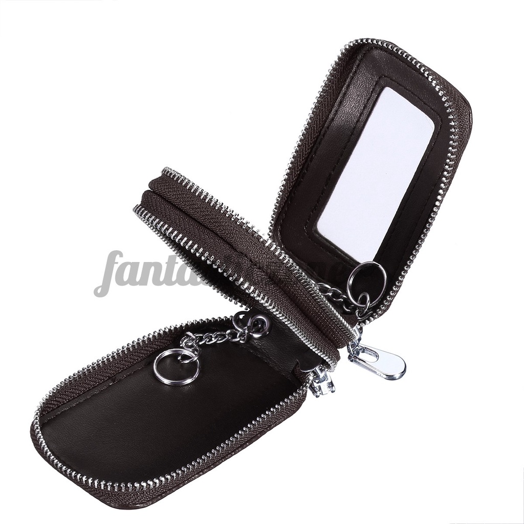 Fantasticzone Double Layers Car Keys Bag Home Keys Holder PU Leather ...