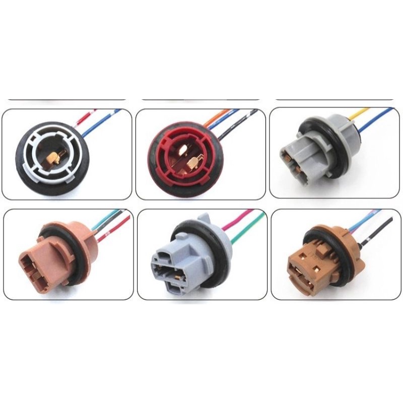 หลอดไฟอะแดปเตอร์ซ็อกเก็ตไฟท้ายรถยนต์ T10, T20, 1156,1157