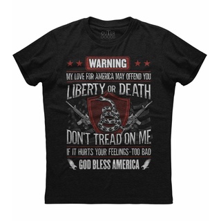 เสื้อยืดวินเทจเสื้อยืด พิมพ์ลาย Liberty Or Death Dont Tread On Me Patriotic สีดํา สไตล์คลาสสิก ไม่ซ้ําใคร สําหรับผู้ชาย