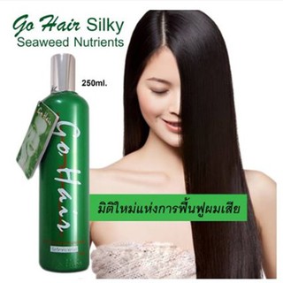 โกแฮร์ ซิลกี้ สาหร่ายทะเล อาหารผม Go Hair Silky Seaweed Nutrients สุดยอดแห่งการฟื้นฟูผมแห้งเสียง่าย ผมแห้งแตกปลาย 250 ml