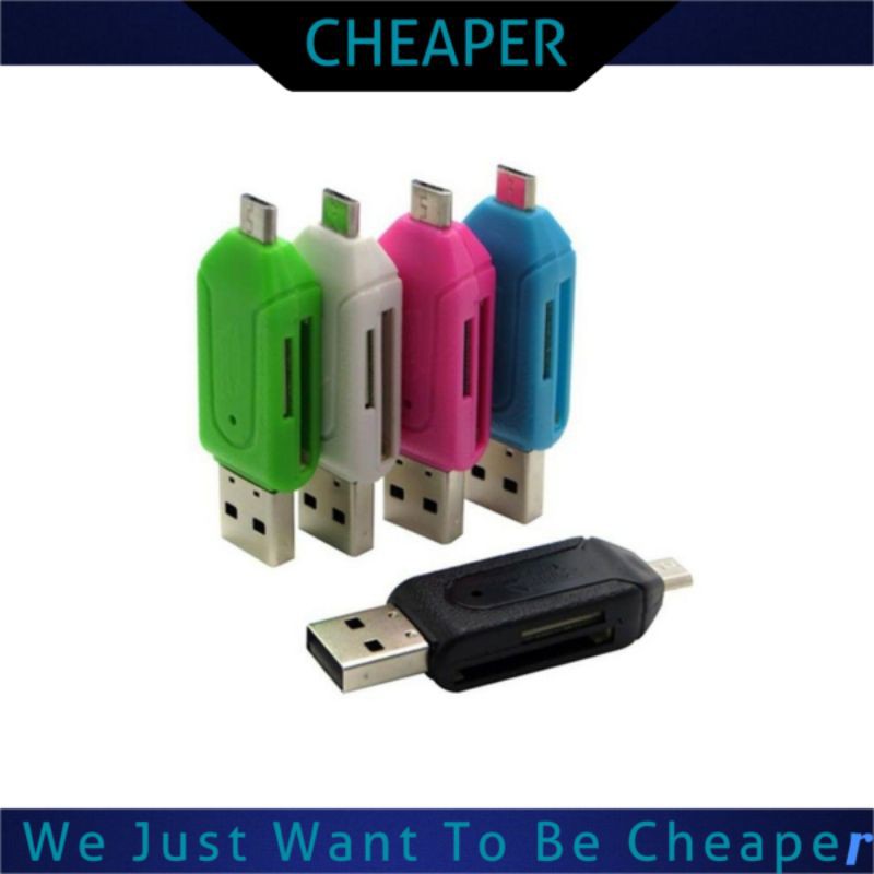 2 in 1 OTG Micro USB TF T-flash Card Reader USB OTG Card Reader Universal Micro USB TF SD Card Reade