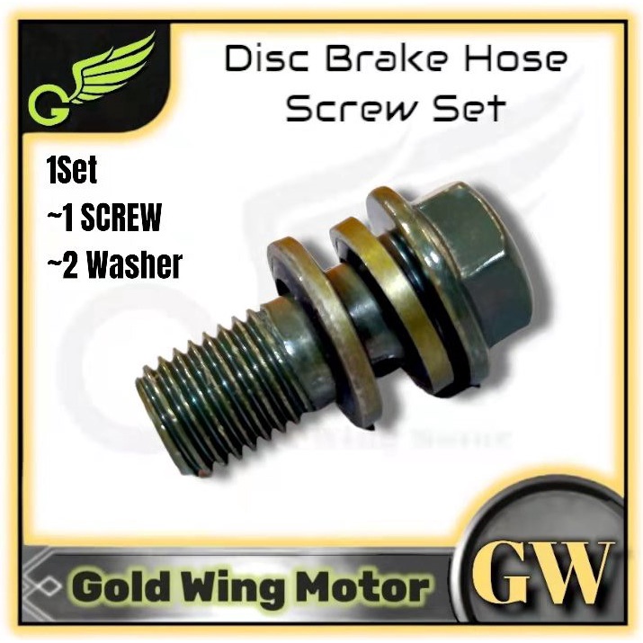 YAMAHA HONDA SUZUKI MODENAS ดิสก์เบรกท่อสกรูพร้อมชุดเครื่องซักผ้า M10X1.25 LC135 Y15 DASH125I RS150 