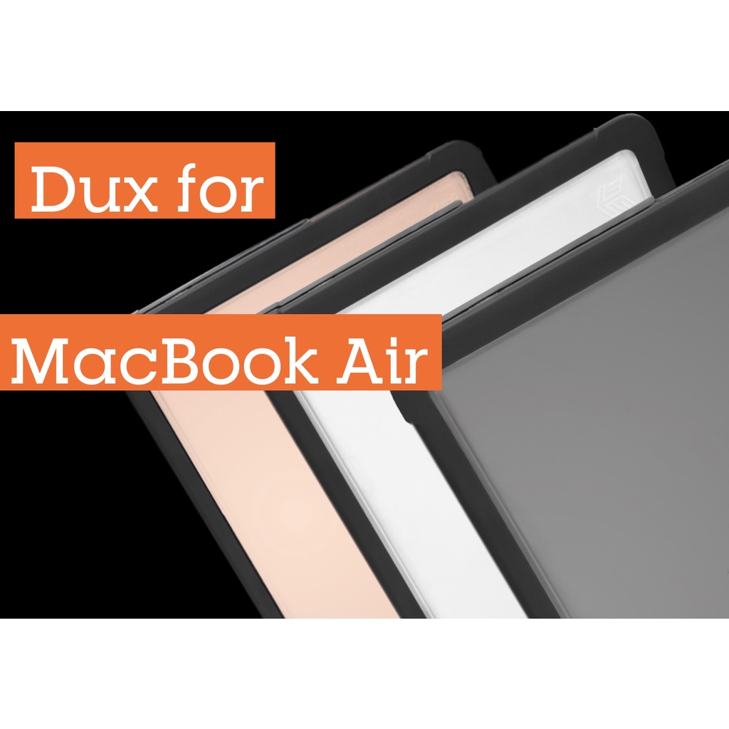 DuxMBA M4 เคสสำหรับแมคบุ๊คแอร์ M4,M3,M2,M1 & Retina 2020-18 แบบแข็งแต่ขอบนิ่ม STM DUX for McBook Air