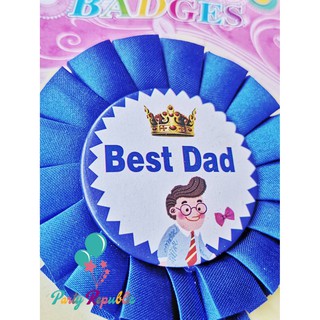 พ่อ เข็มกลัด วันพ่อ สุดยอด คุณพ่อ ของขวัญวันพ่อ วันเกิดพ่อ Best Dad Badge Brooch Father Day Prop Birthday