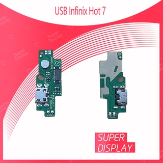 USB  Infinix hot 7 อะไหล่สายแพรตูดชาร์จ แพรก้นชาร์จ Charging Connector Port Flex Cable（ได้1ชิ้นค่ะ)  Super Display