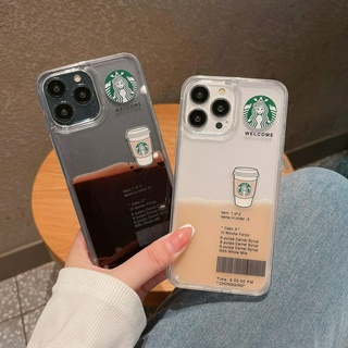 ใหม่ เคสป้องกันโทรศัพท์มือถือ ลาย Starbucks สําหรับ iphone 14promax 14pro 14 13pro 13promax 12 12promax 11 X