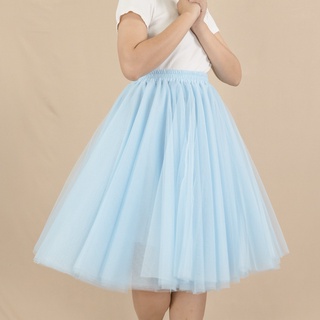 LARLA ✿ SK01BU กระโปรงสุ่ม กระโปรงเจ้าสาว Tutu Skirt สีฟ้า