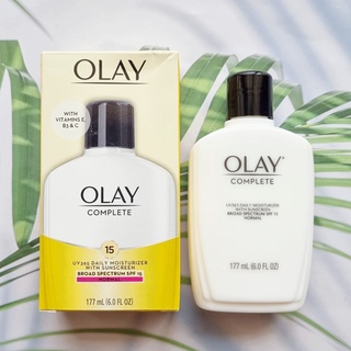 (Olay®) Complete Daily Moisturizer with Sunscreen SPF 15, Normal 177 ml โอเลย์ โลชั่น กันแดด มอยส์เจอไรเซอร์บำรุงผิวหน้า สำหรับผิวธรรมดา