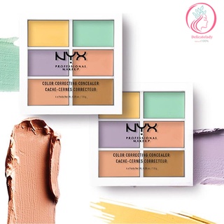 NYX อนซีลเลอร์ ปกปิดรอยแตกต่างกัน 6 สี Color Correcting Concealer Palette ให้ความชุ่มชื้น ไม่ติดผิว