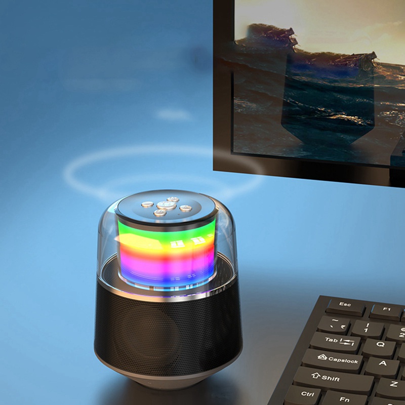 Portable Bluetooth Speaker, Mini Portable RGB Wireless Stereo Speaker ...