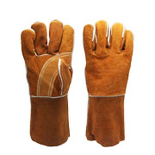 GLVL0003 ถุงมือหนังแบบมีฉนวนซับในป้องกันความร้อน 150˚C / Heat Insulating Resistant Leather Gloves รุ่นLG-HG (1คู่/แพ็ค)