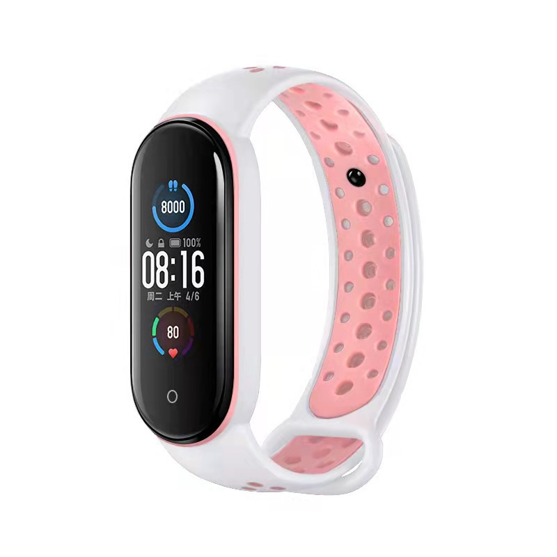 สายรัดซิลิโคน แบบนิ่ม สําหรับ Xiaomi Mi Band 5 Miband 5 6