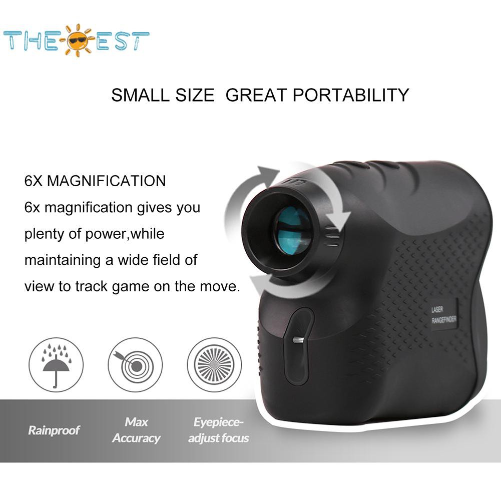 6X Telescope 600m Laser Optics Distance Meter LCD Digital Handheld ...