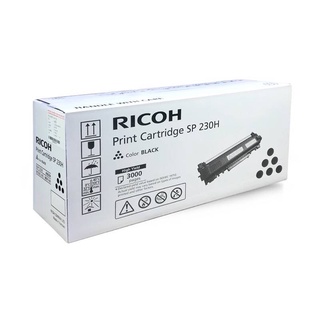 ผงหมึก สีดำ Ricoh SP230H ใช้กับเครื่องปริ้นเตอร์ Ricoh SP230DNw/ SP230SFNw ปริมาณการพิมพ์ จำนวน 3,000 แผ่น จำนวน 1 กล่อง