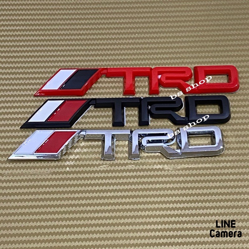 โลโก้ TRD ติดรถ Toyota ขนาด* 2.5 x 15 cm ราคาต่อชิ้น
