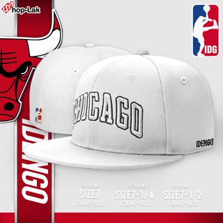 หมวก HipHop เต็มใบ สีขาว สไตล์อเมริกัน ลาย CHICAGO No.F7Ah47-0071