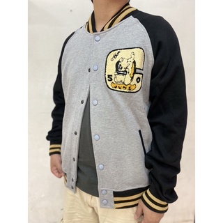 jacketl baseball ลาย bulldog