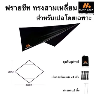 Humpback ฟรายชีททรงสามเหลี่ยม ผ้าใบกันฝนทรงสามเหลียม