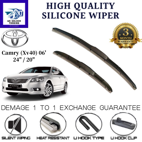 TOYOTA CAMRY (Xv40) 2006 3 ส่วน Silicone Car Wiper ที่ปัดน้ําฝนไฮบริด ที่ปัดน้ําฝนซิลิโคน