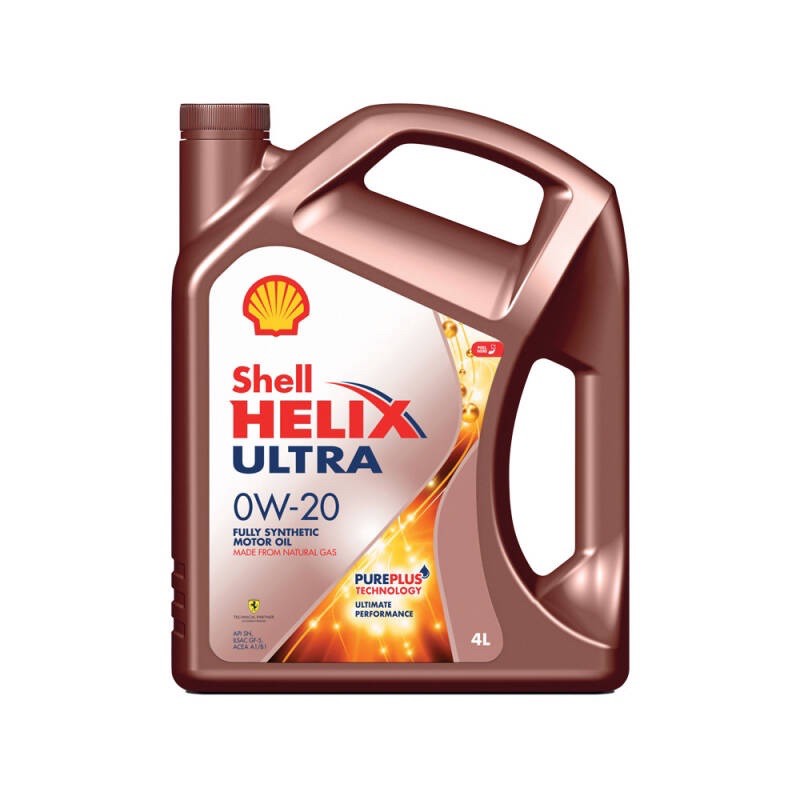 SHELL น้ำมันเครื่องสังเคราะห์ Helix Ultra เบนซิน 0W-20 (4 ลิตร)