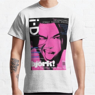 ผ้าฝ้ายคอกลมเสื้อยืด พิมพ์ลาย Bjork Pink Y2K สําหรับผู้ชายfrom S-4XL