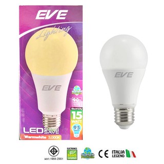 EVE หลอด LED BULB 15 วัตต์ ขั้ว E27 แสงวอร์มไวท์