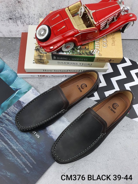 รองเท้าหนังลำลองผู้ชาย CM376  มี3 สี น้ำตาล ดำ แทน ไซส์ 39-44 - รูปที่ 4