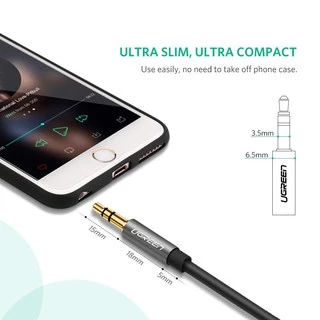 UGREEN AUX 3.5mm Male to Female Stereo Audio Extension Cable Adapter Gold Plated ยาว 1-2 เมตร