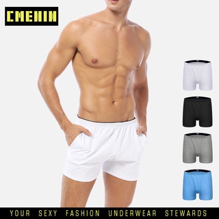 Ready Stock ORLVS กางเกงชั้นในชาย Boxer Cotton Boy สีทึบ OR130