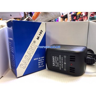 อแดปเตอร์ M102 INPUT220V / OUTPUT10V/1A แจ๊คขอบนอก5.5mm./รูใน2.5mm. -ใน+นอก