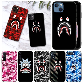 เคสโทรศัพท์มือถือแบบนิ่ม ลายฉลาม Bape สีดํา สําหรับ Samsung S8 S9 S10 S8 Plus S9 Plus S10 Plus