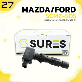 คอล์ยจุดระเบิด SURES - MAZDA 3 , MX 5 / FORD ESCAPE 2.3 ปี 2006-2013 - รหัส SCMZ-505 - MADE IN JAPAN