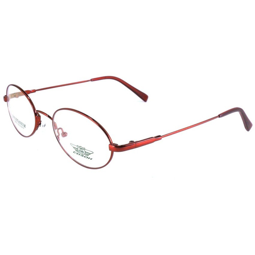 COBON แว่นตา รุ่น C-9030 สีแดง กรอบเต็ม (TITANIUM 100%)