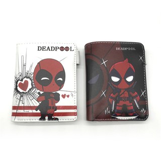 แนวตั้งสีขาว Deadpool กระเป๋าสตางค์ผู้ชายและผู้หญิงตายกระเป๋าเงินราคาถูกสั้นเวนเจอร์สนักเรียนกระเป๋าเงินเหรียญ