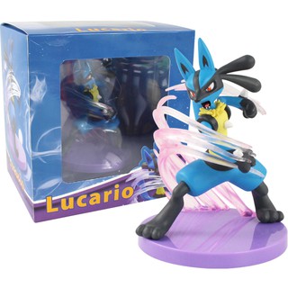 โมเดลตุ๊กตาฟิกเกอร์ อนิเมะ Lucario Mega Evolution Aura Effect ของเล่นสะสม สําหรับเด็ก