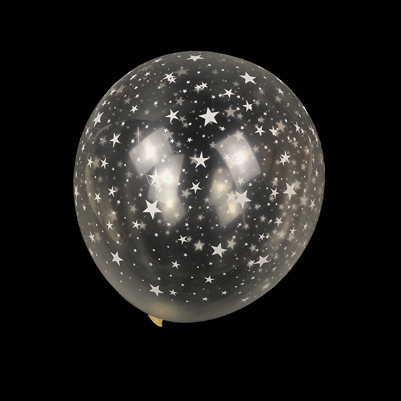 ลูกโป่งใสลายดาว ขนาด 12นิ้ว (แพ็คละ10-50ใบ) - รูปที่ 7