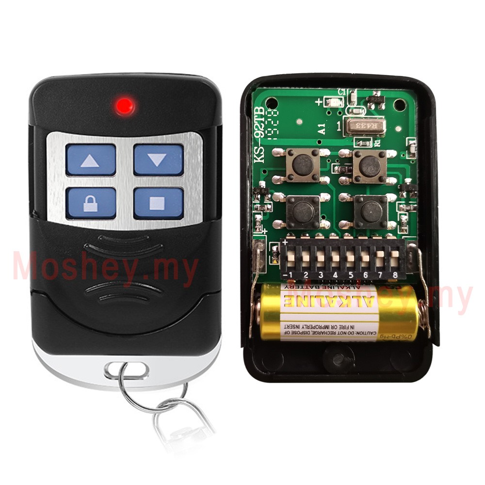 433Mhz PT2262 ic Auto Gate รีโมทคอนโทรลประตูโรงรถรีโมทคอนโทรล 8dip รหัสคงที่ 2260 315Mhz HS2262 รีโมทคอนโทรล 390mhz