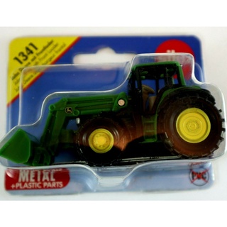 Siku 1341 JOHN DEERE พร้อมตัวโหลดด้านหน้า โลหะ และพลาสติก PVC ฟรี ใหม่