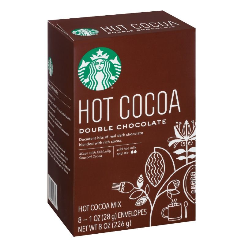 Work From Home PROMOTION ส่งฟรีโกโก้ Starbucks Hot Cocoa Double Chocolate 226g  เก็บเงินปลายทาง
